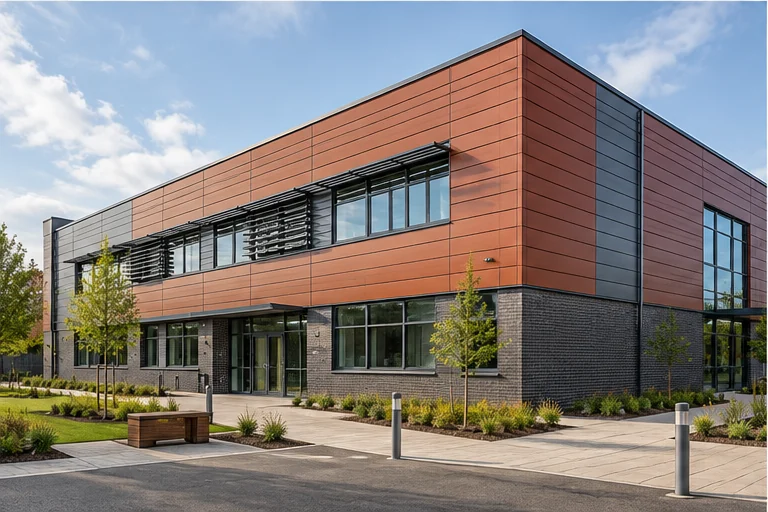 Example of metal-clad industrial building